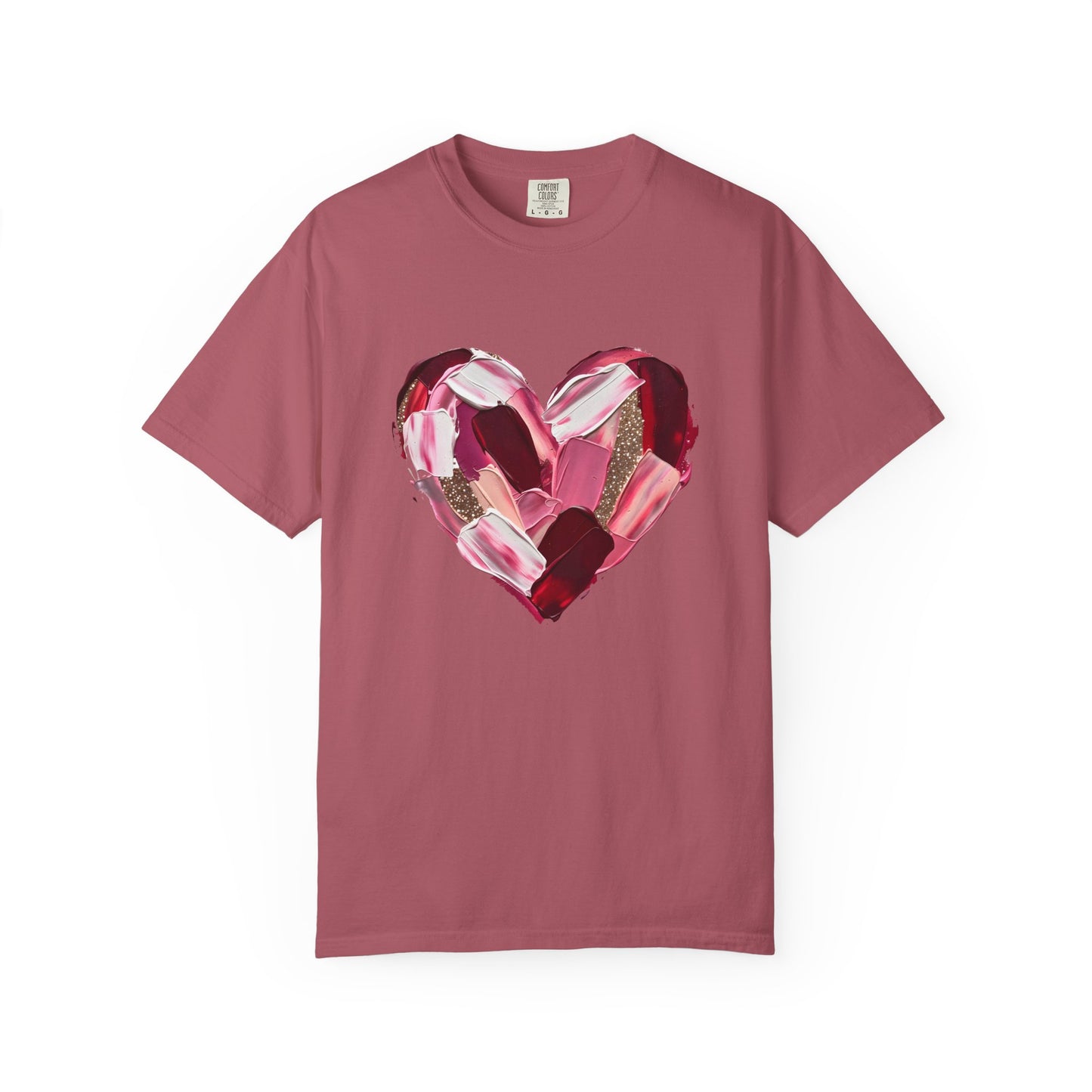 Comfort Colors® Abstract Painted Heart Valentine Graphic T-Shirt