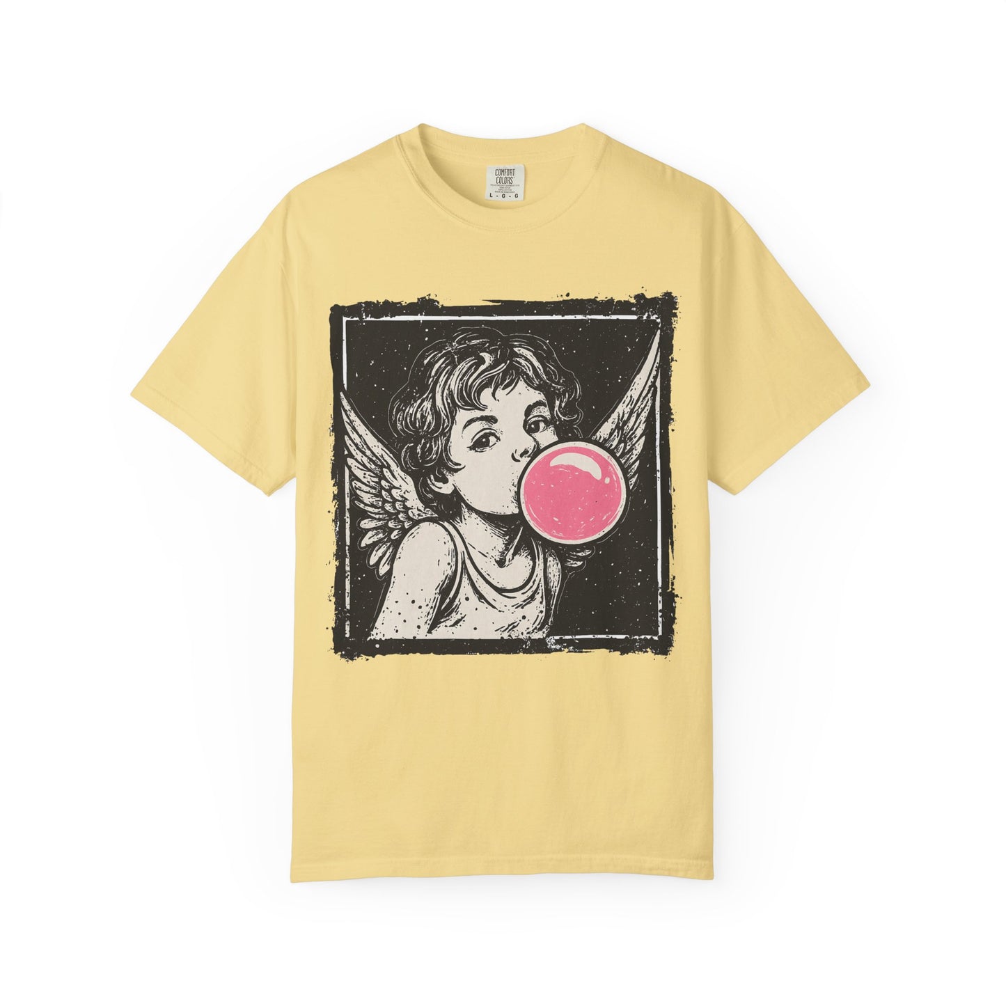 Retro 'Bubblegum Angel' Cherub T-Shirt | Grunge Coquette Aesthetic Tee | Comfort Colors® 1717