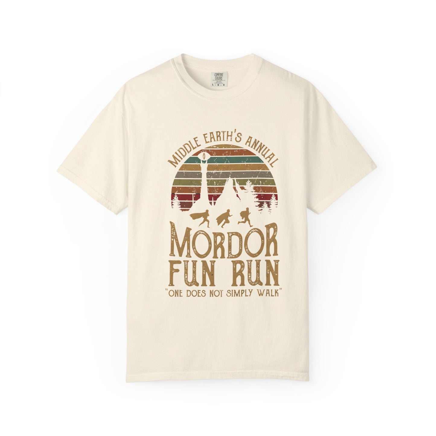 Mordor Fun Run Vintage T-Shirt - "One Does Not Simply Walk" Funny Fantasy Running Tee