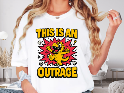 This Is an Outrage T-Shirt | Comfort Colors 1717 Retro Cartoon Graphic Tee