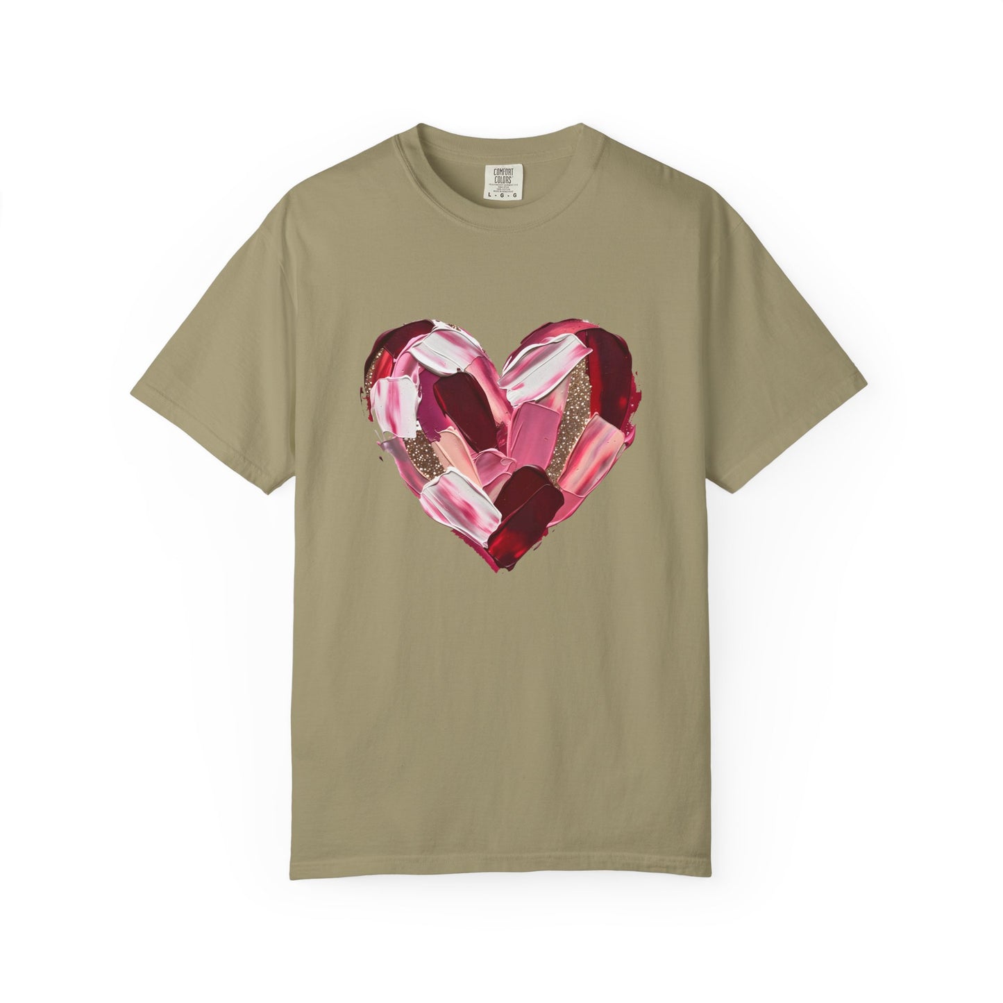 Comfort Colors® Abstract Painted Heart Valentine Graphic T-Shirt