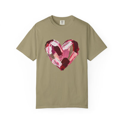 Comfort Colors® Abstract Painted Heart Valentine Graphic T-Shirt