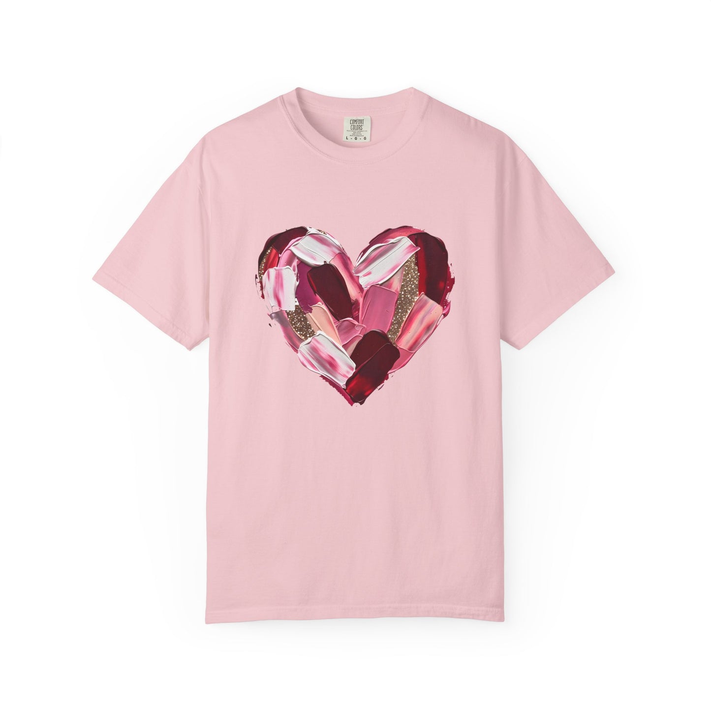 Comfort Colors® Abstract Painted Heart Valentine Graphic T-Shirt