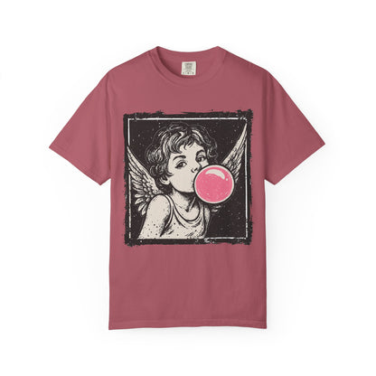 Retro 'Bubblegum Angel' Cherub T-Shirt | Grunge Coquette Aesthetic Tee | Comfort Colors® 1717