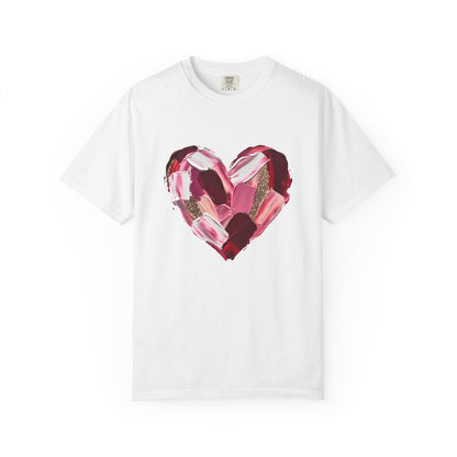Comfort Colors® Abstract Painted Heart Valentine Graphic T-Shirt