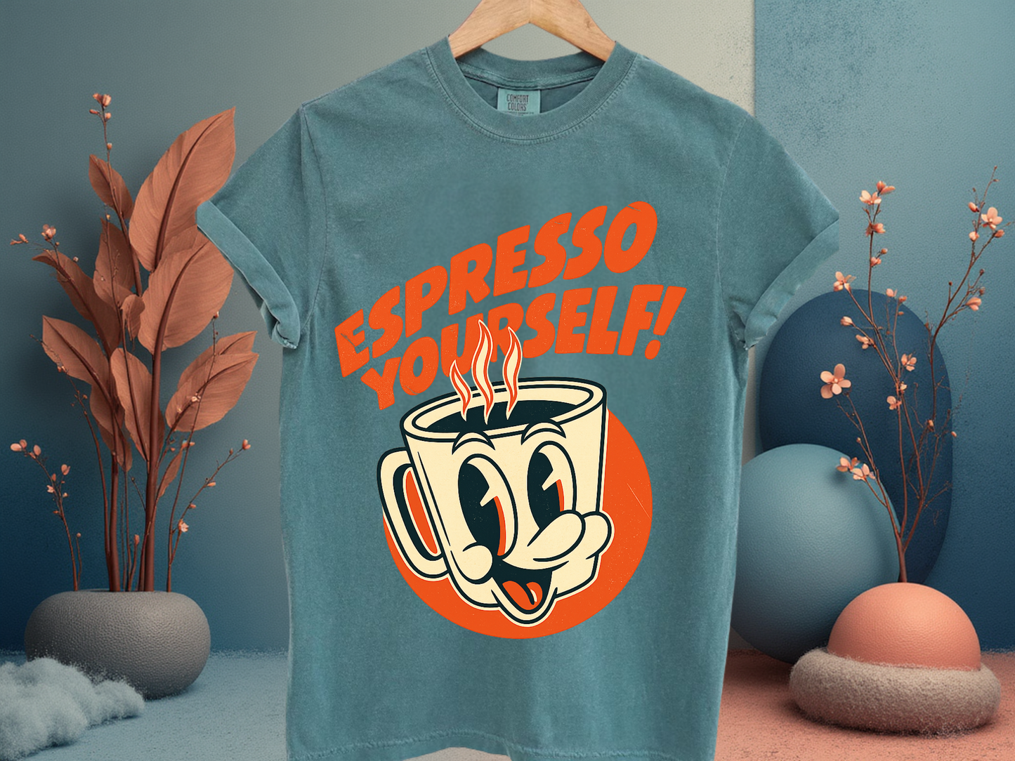 Espresso Yourself Retro Coffee T-Shirt - Funny Barista Tee