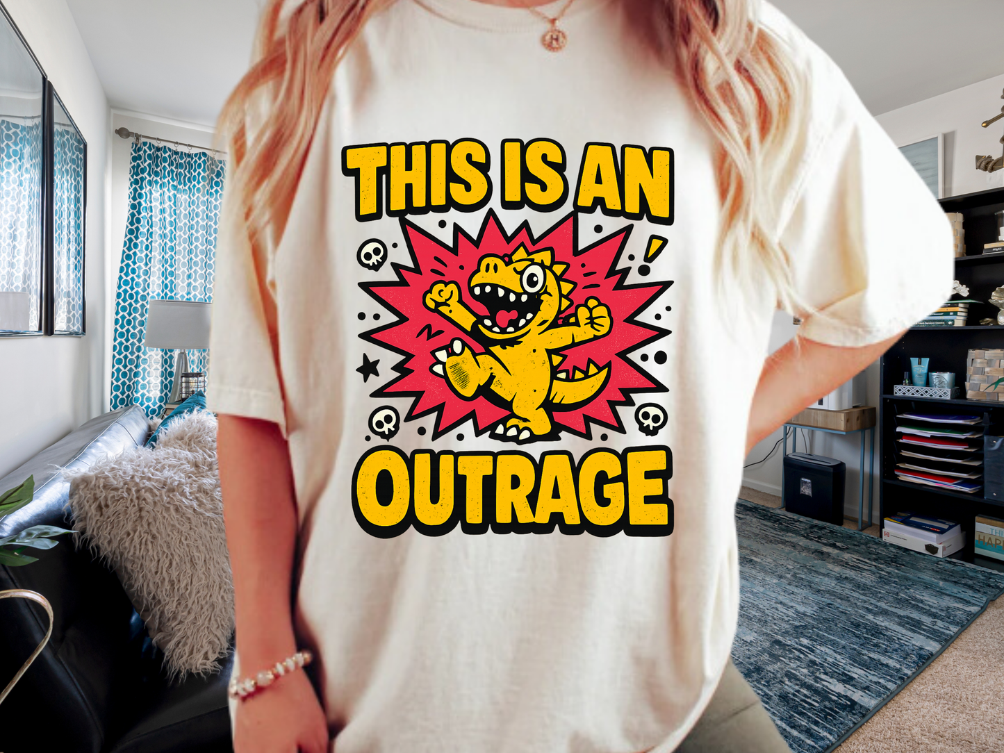 This Is an Outrage T-Shirt | Comfort Colors 1717 Retro Cartoon Graphic Tee