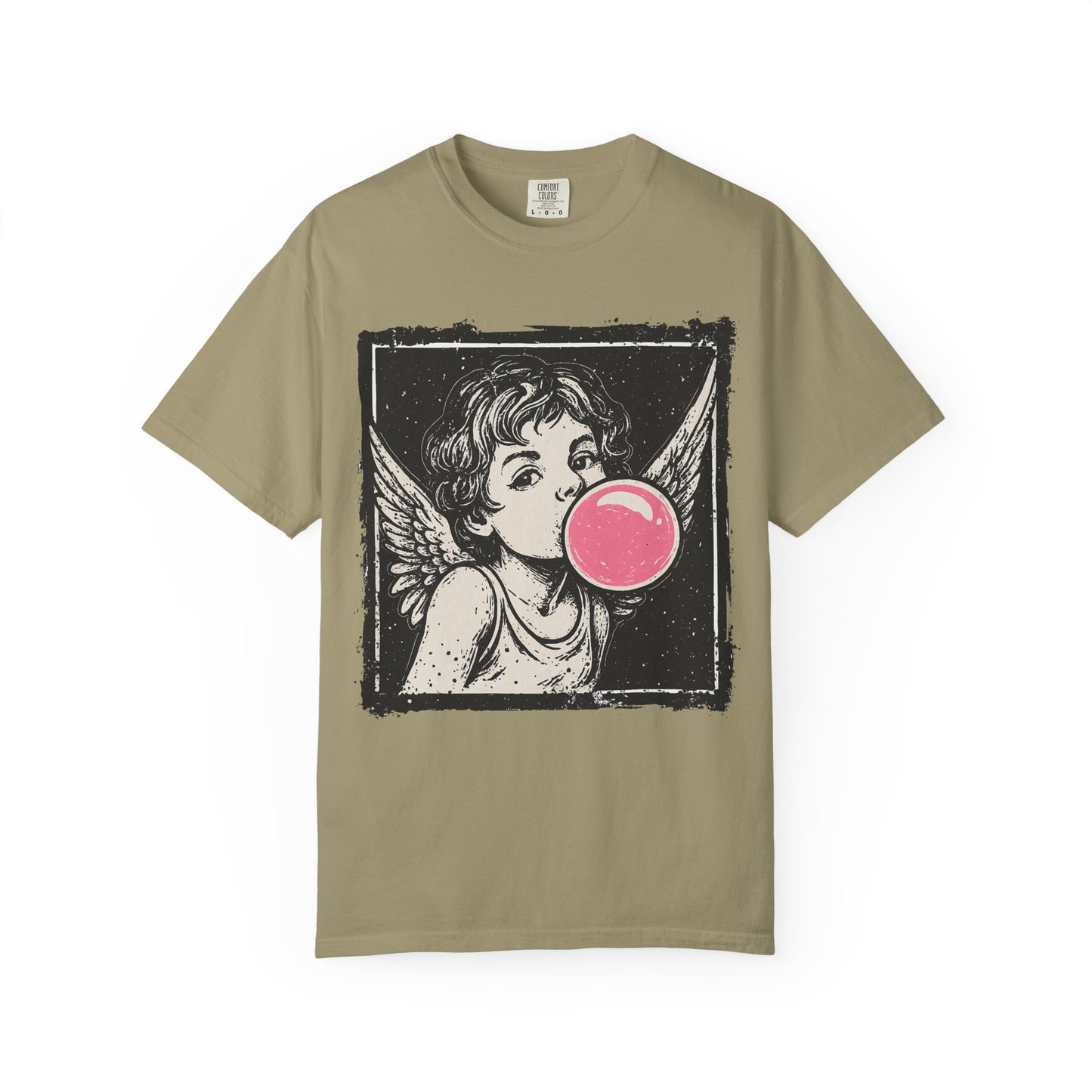 Retro 'Bubblegum Angel' Cherub T-Shirt | Grunge Coquette Aesthetic Tee | Comfort Colors® 1717