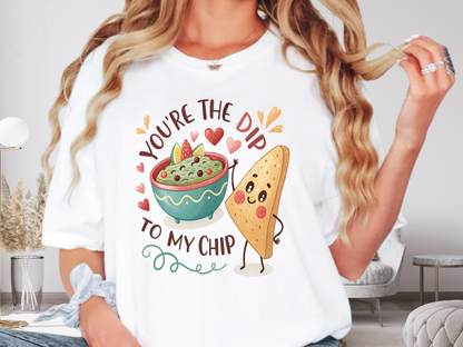 Cute 'You're The Dip To My Chip' T-Shirt | Funny Valentine's Foodie Gift | Comfort Colors® 1717
