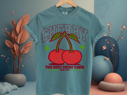Cherry Retro T-Shirt Vintage Fruit Graphic Coquette Aesthetic Comfort Colors 1717 Tee