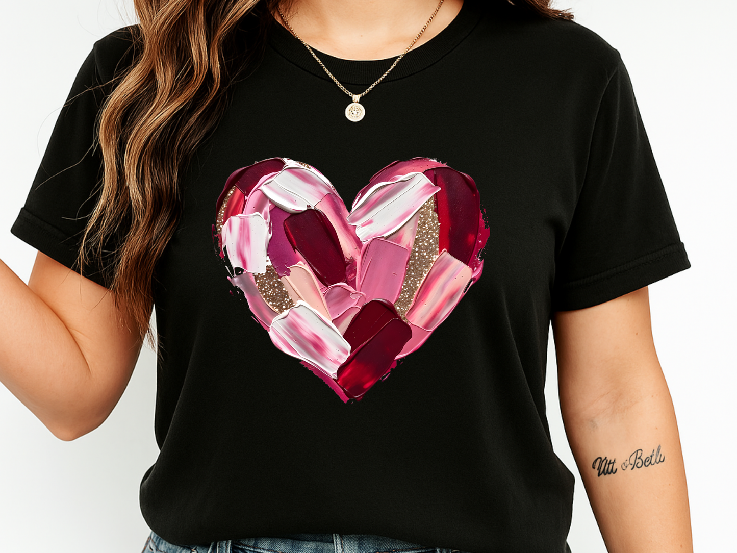 Comfort Colors® Abstract Painted Heart Valentine Graphic T-Shirt