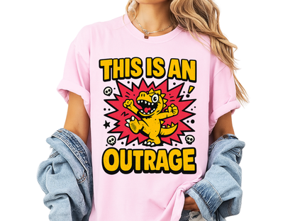 This Is an Outrage T-Shirt | Comfort Colors 1717 Retro Cartoon Graphic Tee
