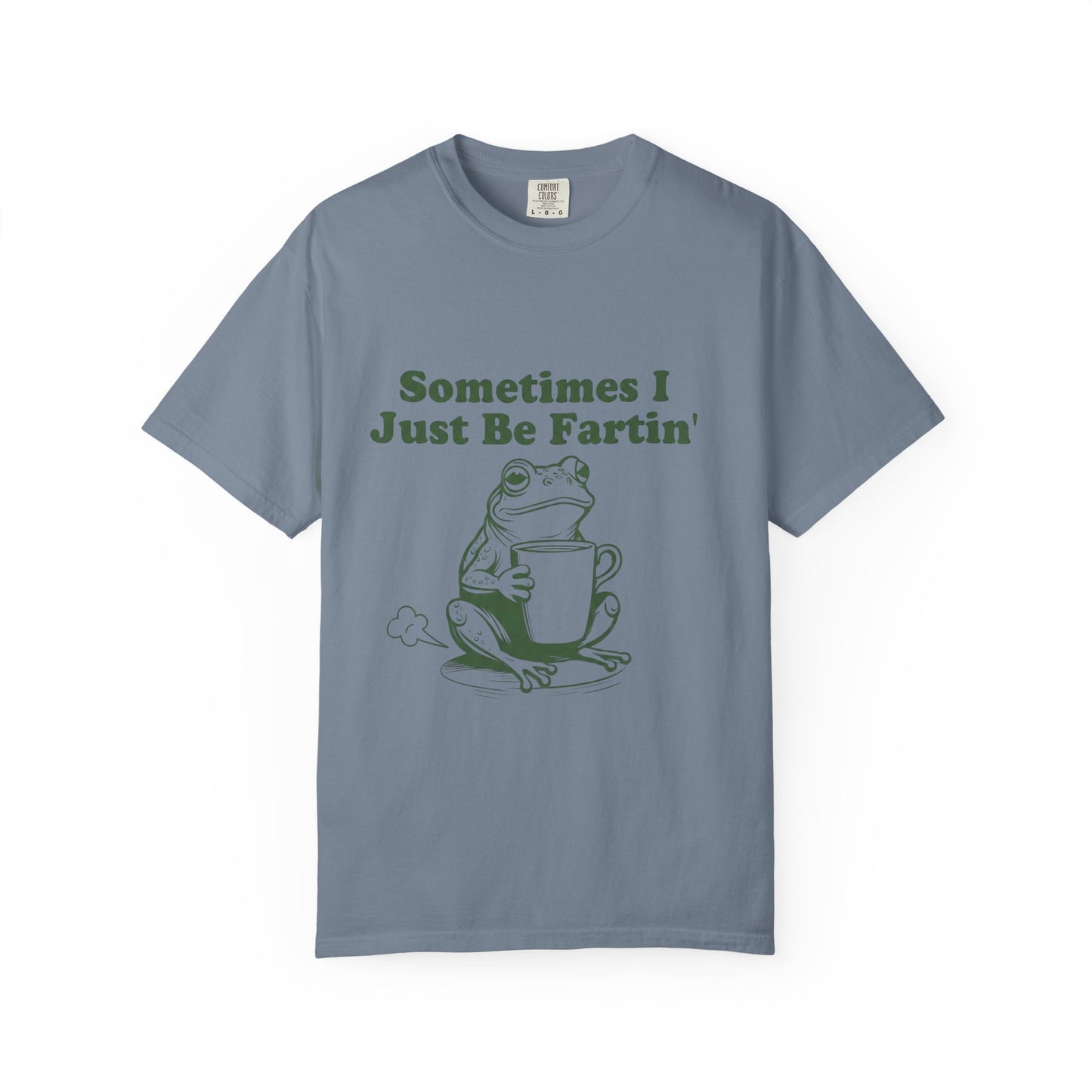 Funny 'Sometimes I Just Be Fartin' Frog T-Shirt | Relatable IBS Meme Tee | Comfort Colors® 1717