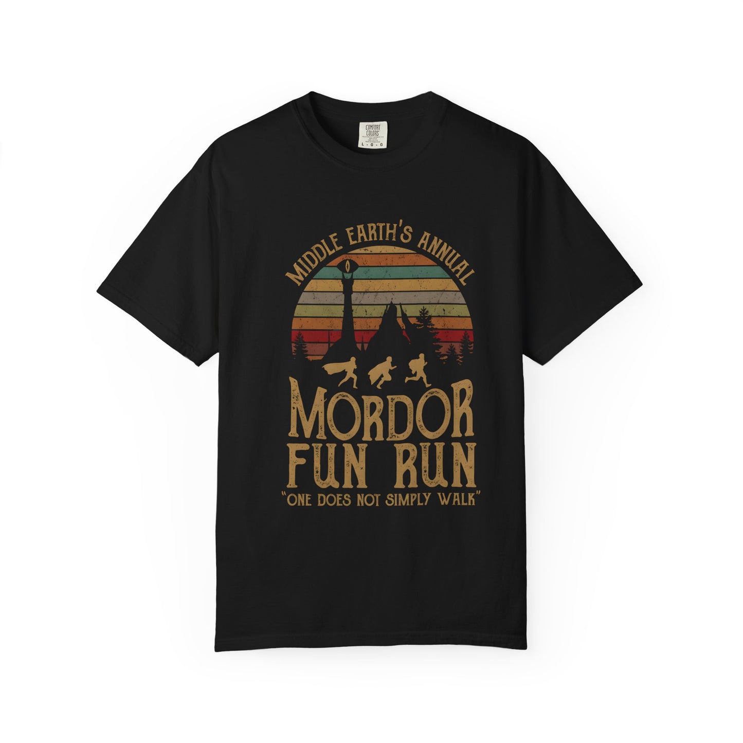 Mordor Fun Run Vintage T-Shirt - "One Does Not Simply Walk" Funny Fantasy Running Tee