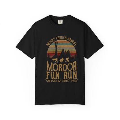 Mordor Fun Run Vintage T-Shirt - "One Does Not Simply Walk" Funny Fantasy Running Tee