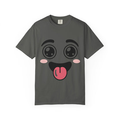 Funny Kawaii Anime Face T-Shirt | Cute Tongue Out Meme Tee | Comfort Colors® 1717
