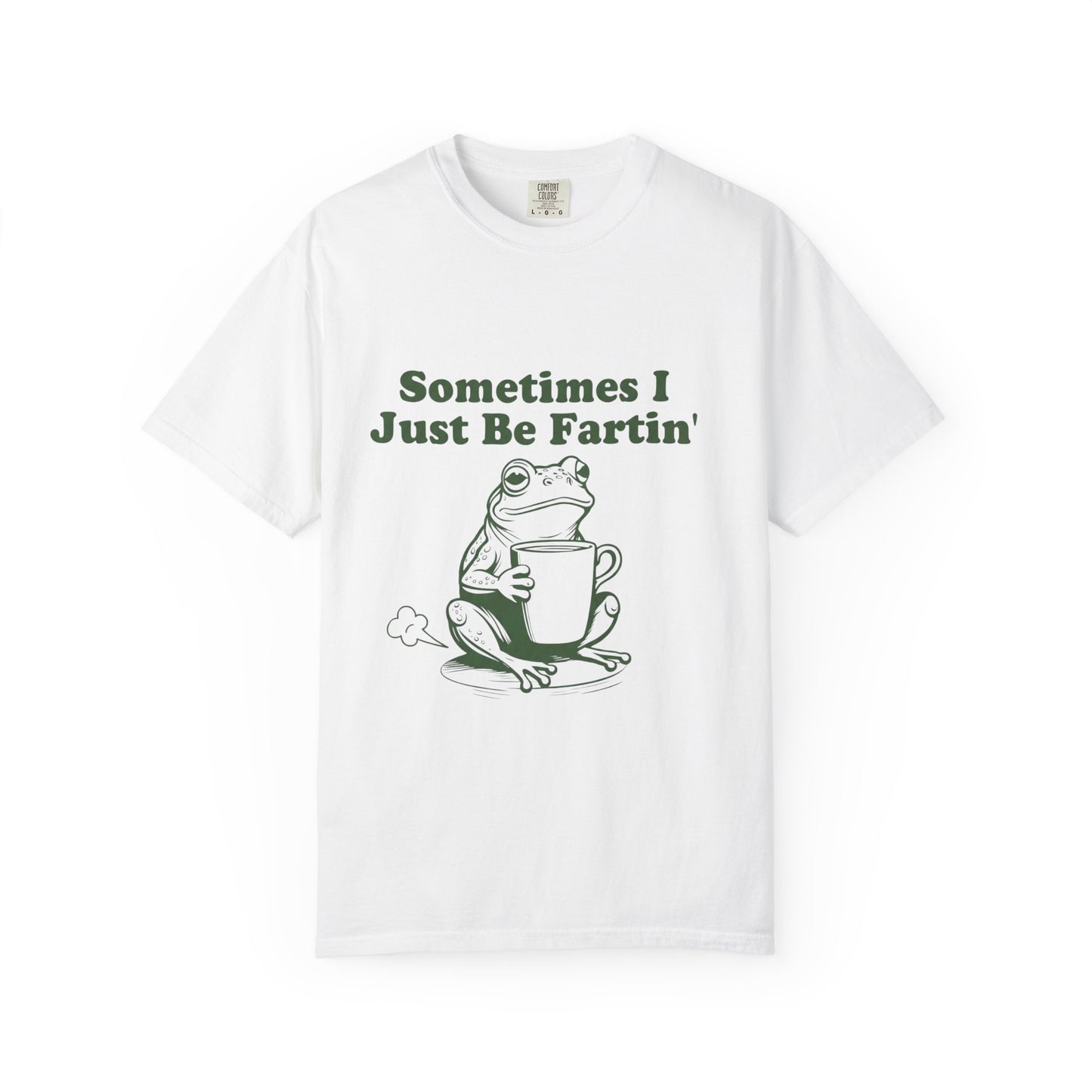 Funny 'Sometimes I Just Be Fartin' Frog T-Shirt | Relatable IBS Meme Tee | Comfort Colors® 1717
