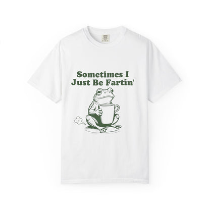 Funny 'Sometimes I Just Be Fartin' Frog T-Shirt | Relatable IBS Meme Tee | Comfort Colors® 1717