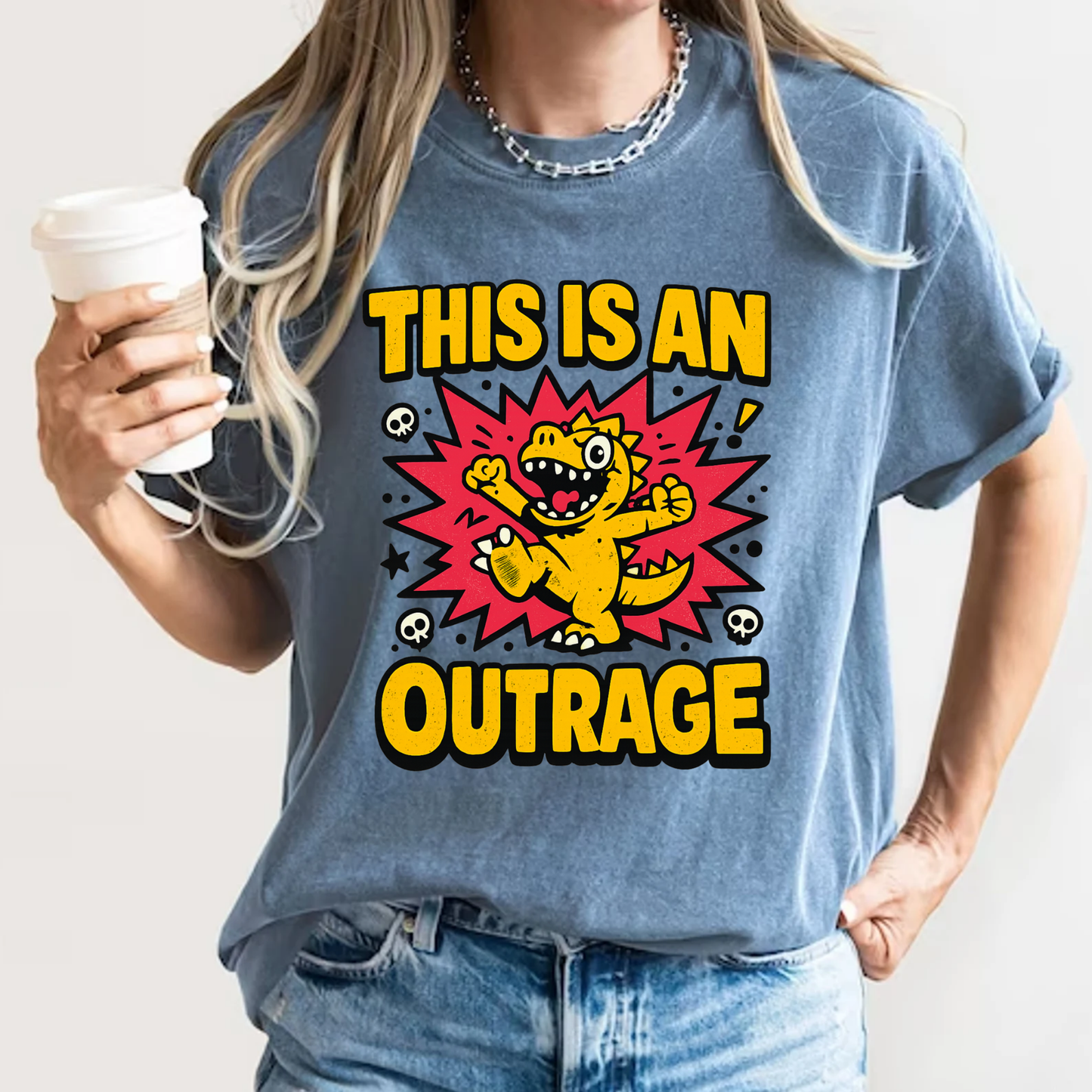 This Is an Outrage T-Shirt | Comfort Colors 1717 Retro Cartoon Graphic Tee