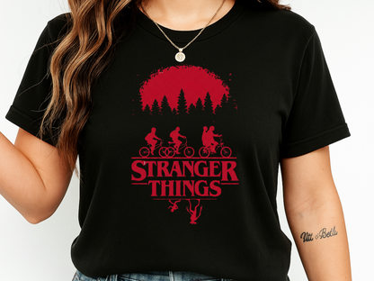 Stranger Things Upside Down T-Shirt Retro 80s Sci-Fi Graphic Comfort Colors 1717 Tee