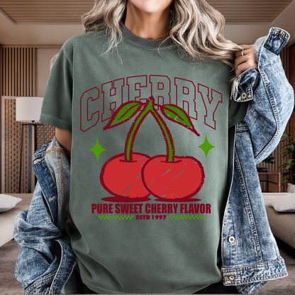 Cherry Retro T-Shirt Vintage Fruit Graphic Coquette Aesthetic Comfort Colors 1717 Tee
