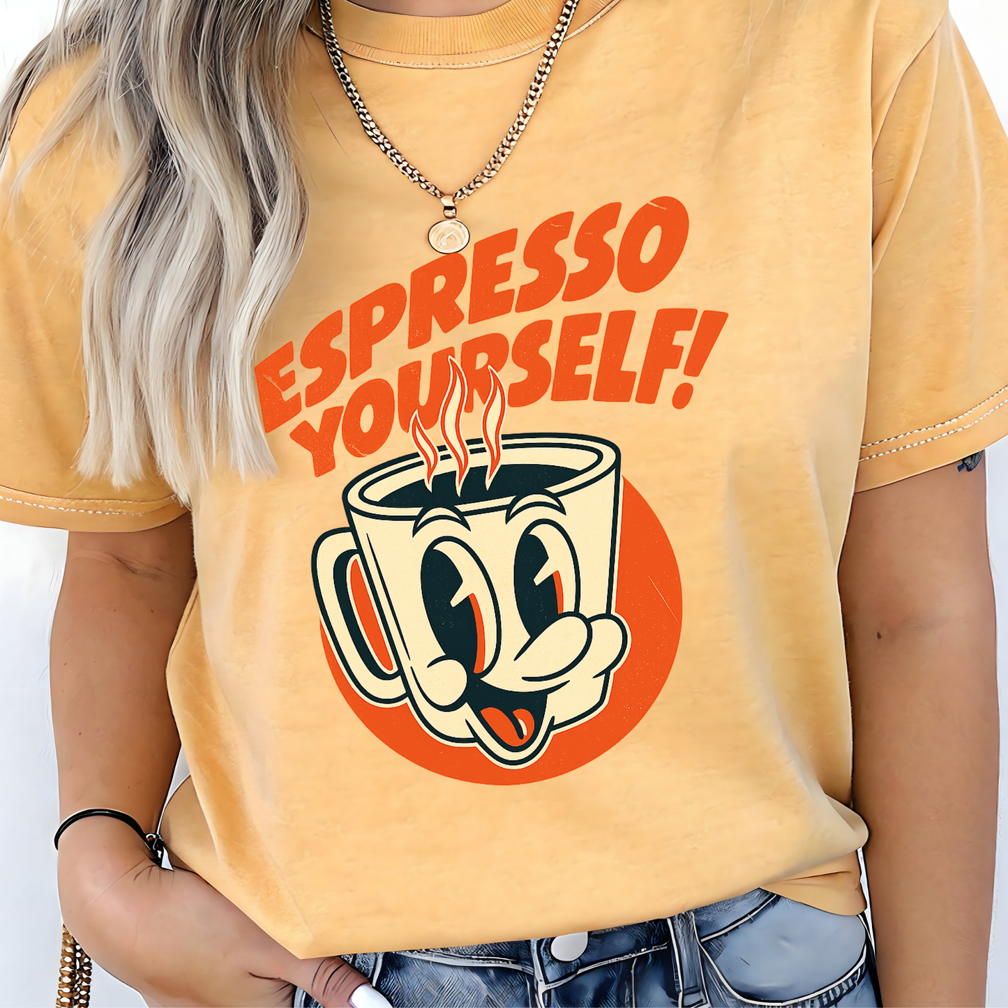Espresso Yourself Retro Coffee T-Shirt - Funny Barista Tee