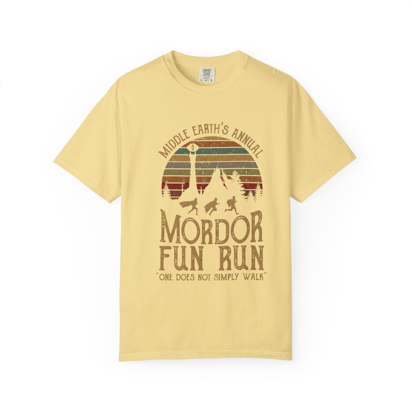 Mordor Fun Run Vintage T-Shirt - "One Does Not Simply Walk" Funny Fantasy Running Tee
