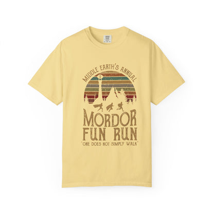Mordor Fun Run Vintage T-Shirt - "One Does Not Simply Walk" Funny Fantasy Running Tee