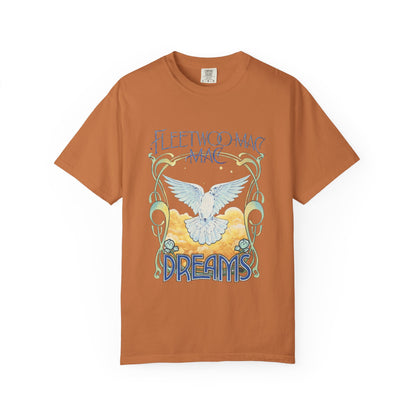 Fleetwood Mac Dreams T-Shirt | Art Nouveau White Dove Graphic Tee | Vintage 70s Classic Rock Band Merch