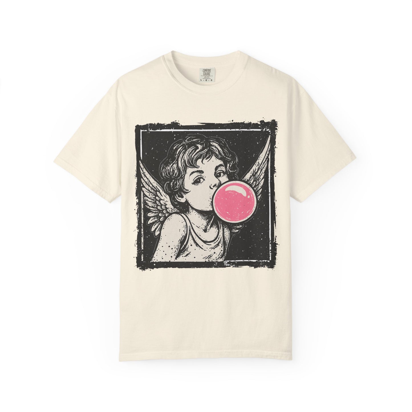 Retro 'Bubblegum Angel' Cherub T-Shirt | Grunge Coquette Aesthetic Tee | Comfort Colors® 1717