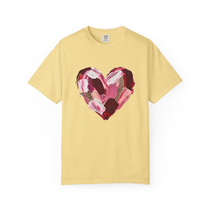 Comfort Colors® Abstract Painted Heart Valentine Graphic T-Shirt
