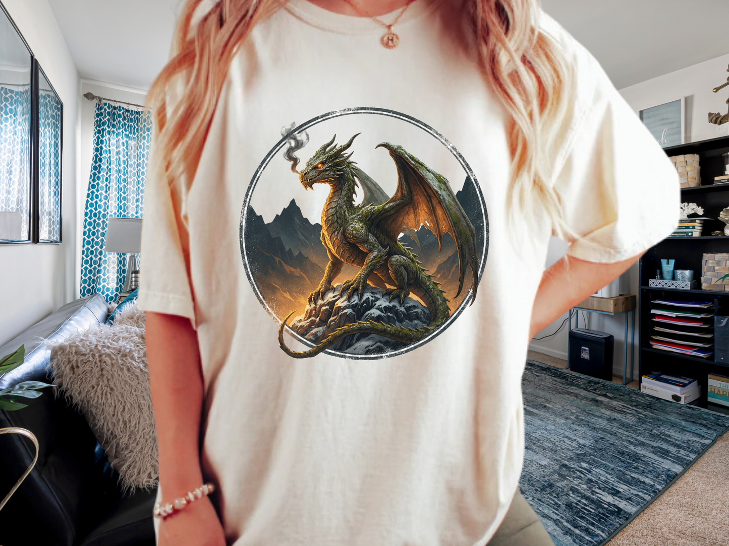Epic Dragon Fantasy T-Shirt - Realistic RPG Graphic Tee