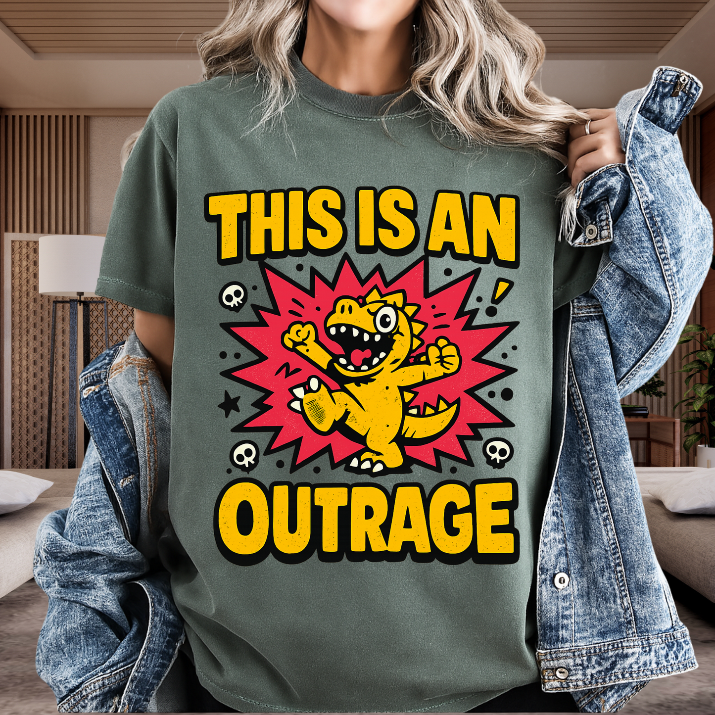 This Is an Outrage T-Shirt | Comfort Colors 1717 Retro Cartoon Graphic Tee