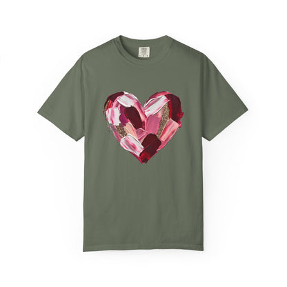 Comfort Colors® Abstract Painted Heart Valentine Graphic T-Shirt