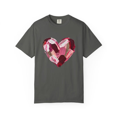 Comfort Colors® Abstract Painted Heart Valentine Graphic T-Shirt