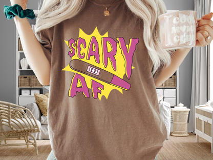 Scary AF Pregnancy Test T-Shirt - Funny Graphic Tee