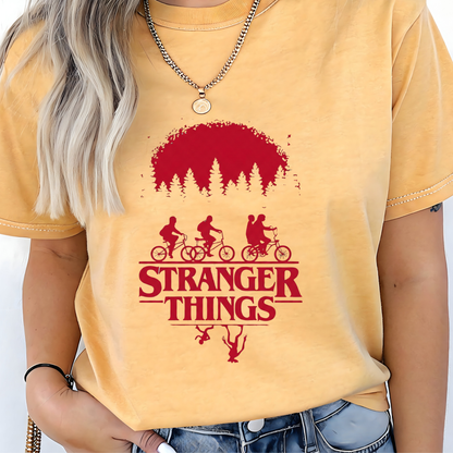 Stranger Things Upside Down T-Shirt Retro 80s Sci-Fi Graphic Comfort Colors 1717 Tee