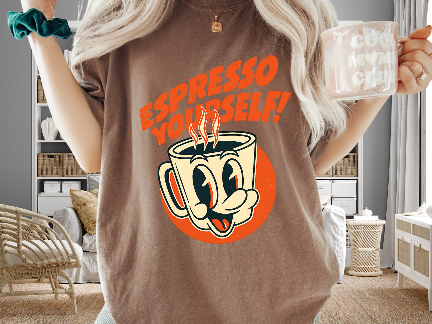 Espresso Yourself Retro Coffee T-Shirt - Funny Barista Tee
