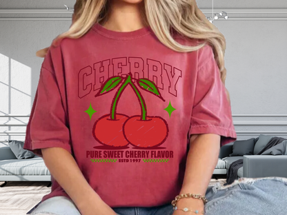 Cherry Retro T-Shirt Vintage Fruit Graphic Coquette Aesthetic Comfort Colors 1717 Tee