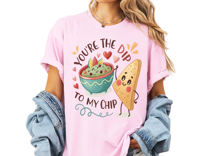 Cute 'You're The Dip To My Chip' T-Shirt | Funny Valentine's Foodie Gift | Comfort Colors® 1717