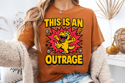 This Is an Outrage T-Shirt | Comfort Colors 1717 Retro Cartoon Graphic Tee
