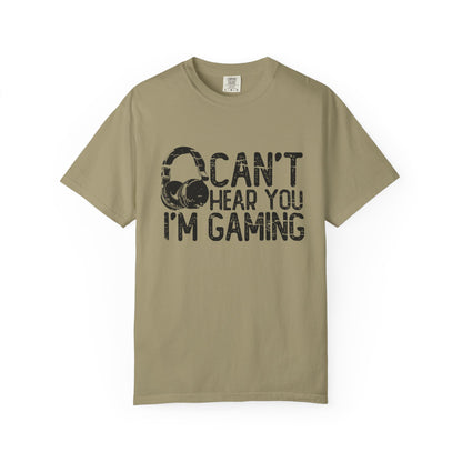 Can’t Hear You I’m Gaming T-Shirt – Gamer Headset Graphic | Comfort Colors 1717 Unisex Tee