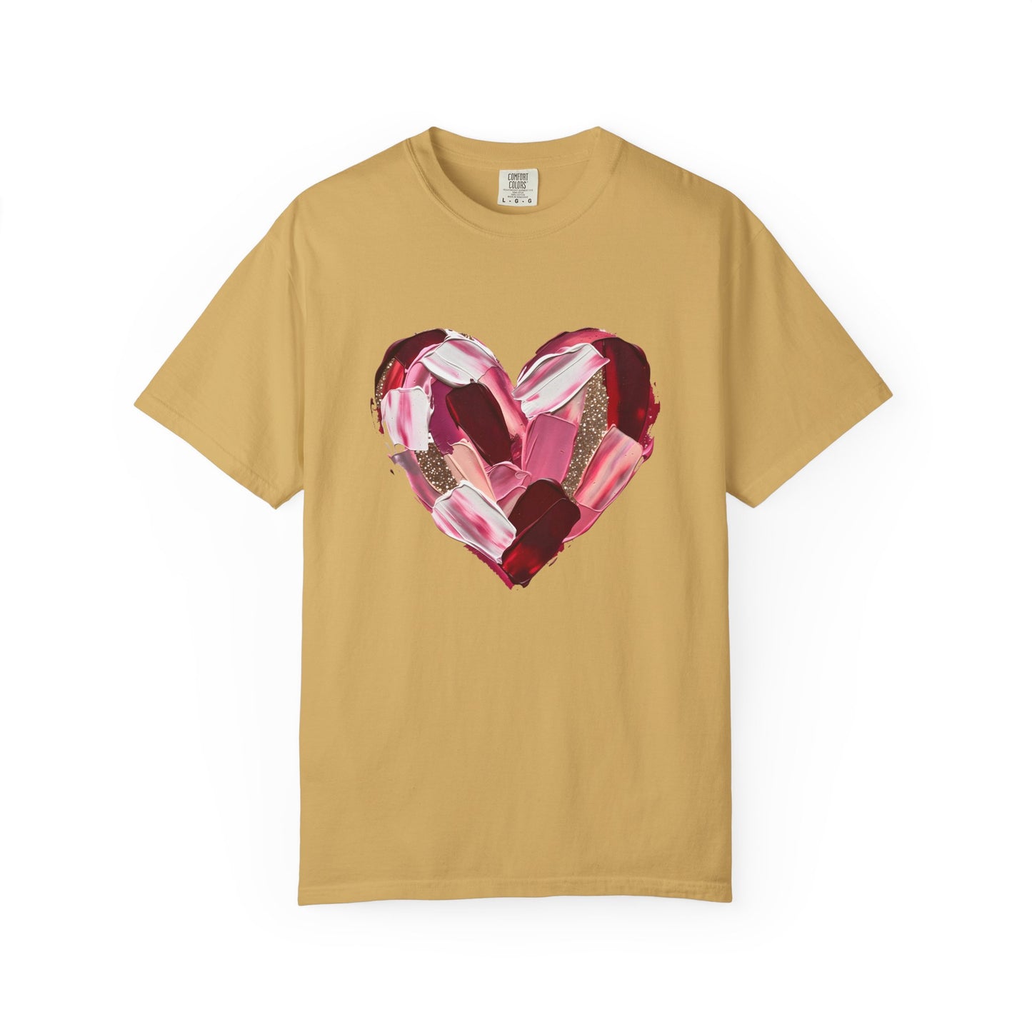 Comfort Colors® Abstract Painted Heart Valentine Graphic T-Shirt