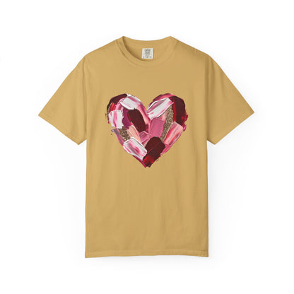 Comfort Colors® Abstract Painted Heart Valentine Graphic T-Shirt