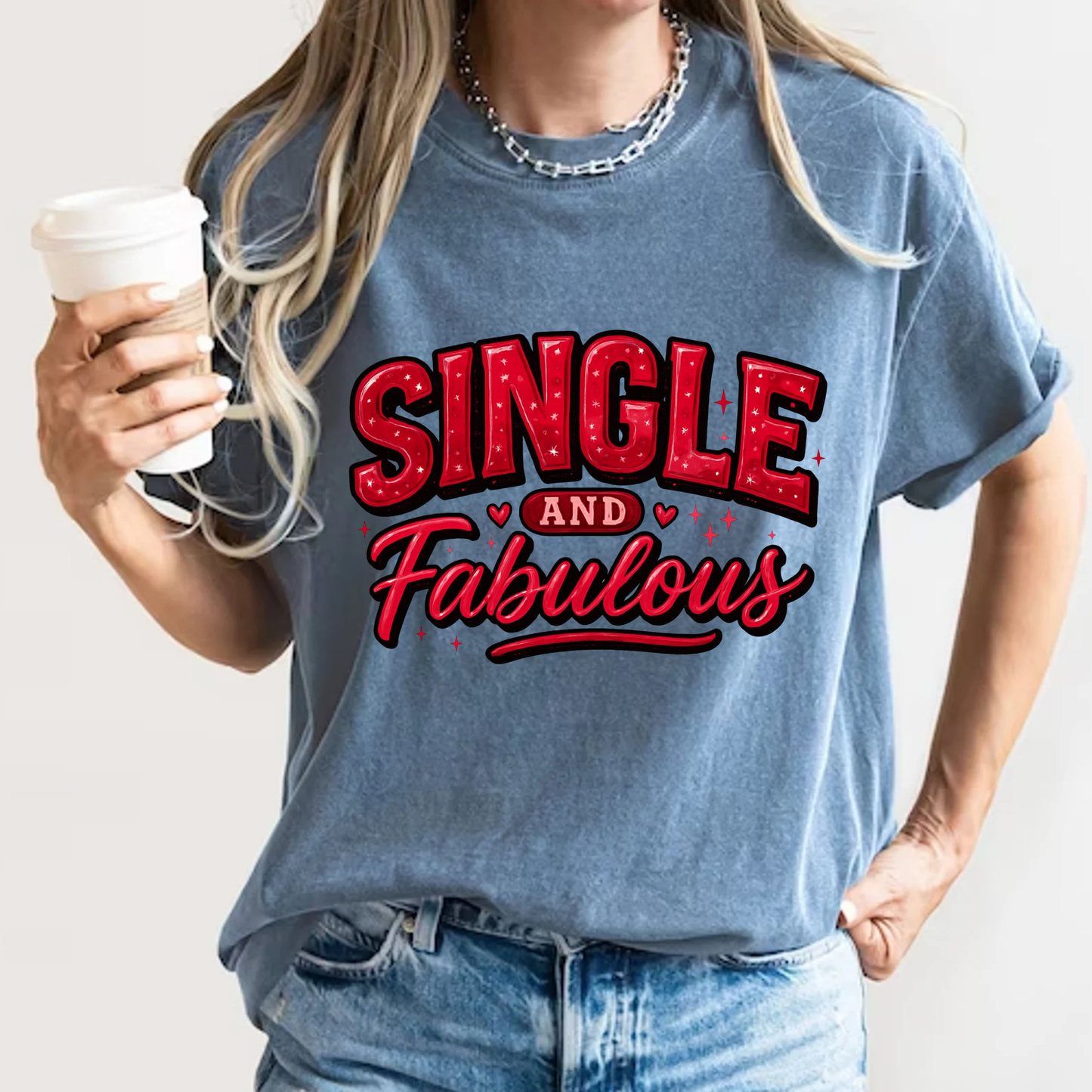 Single And Fabulous Retro T-Shirt | Empowering Self Love Graphic | Comfort Colors 1717 Vintage Tee