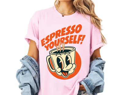 Espresso Yourself Retro Coffee T-Shirt - Funny Barista Tee