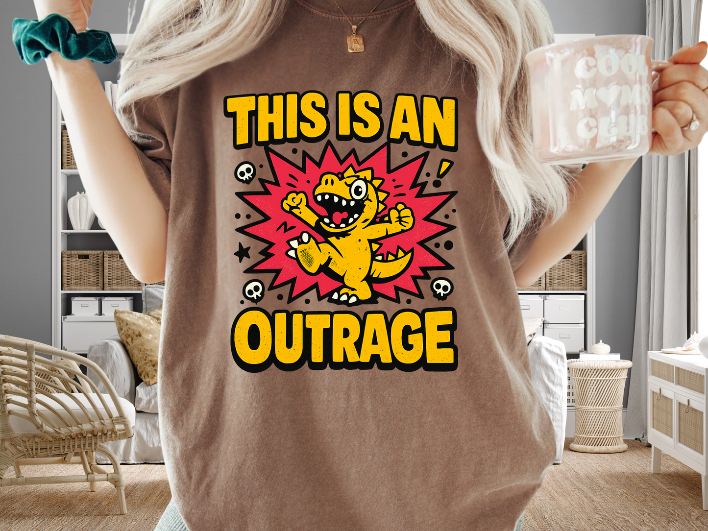 This Is an Outrage T-Shirt | Comfort Colors 1717 Retro Cartoon Graphic Tee